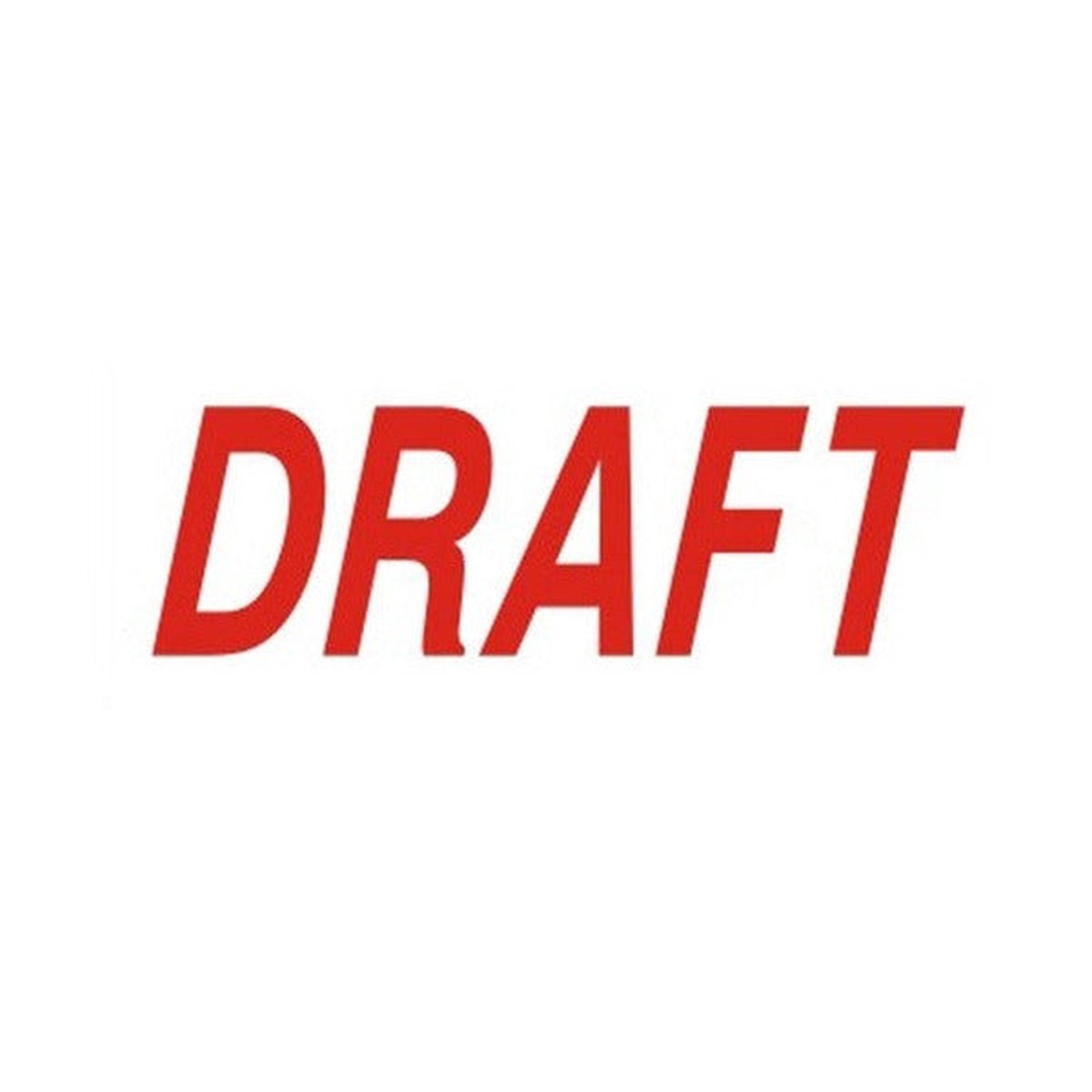 Deskmate Pre-Inked Office Stamp Draft Red