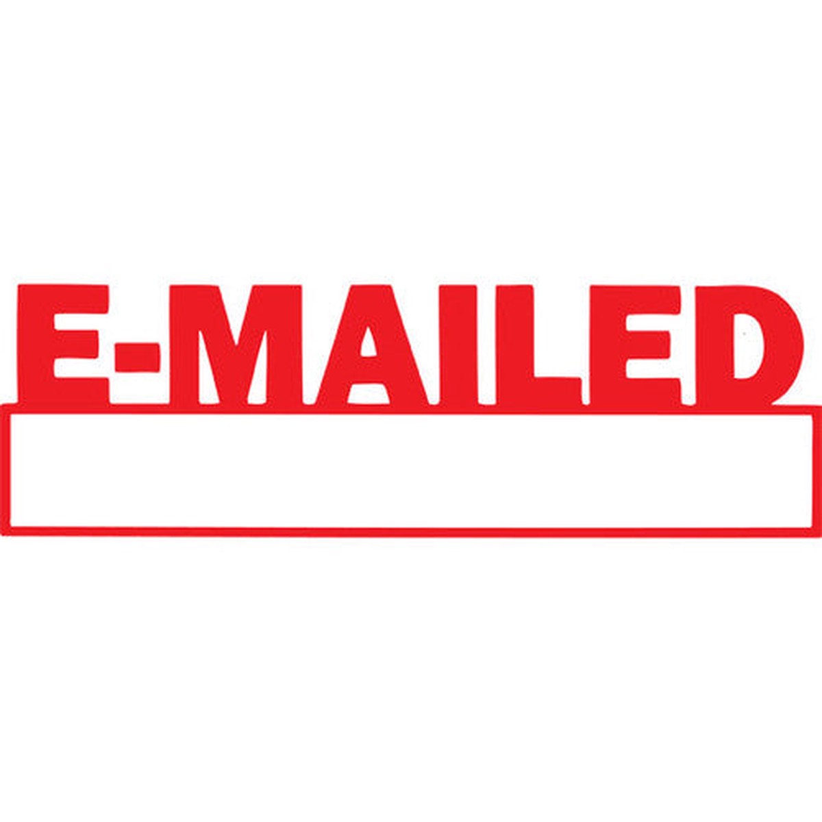 Xstamper vX Pre-Inked Stamp E-Mailed/Date Red Hangsell