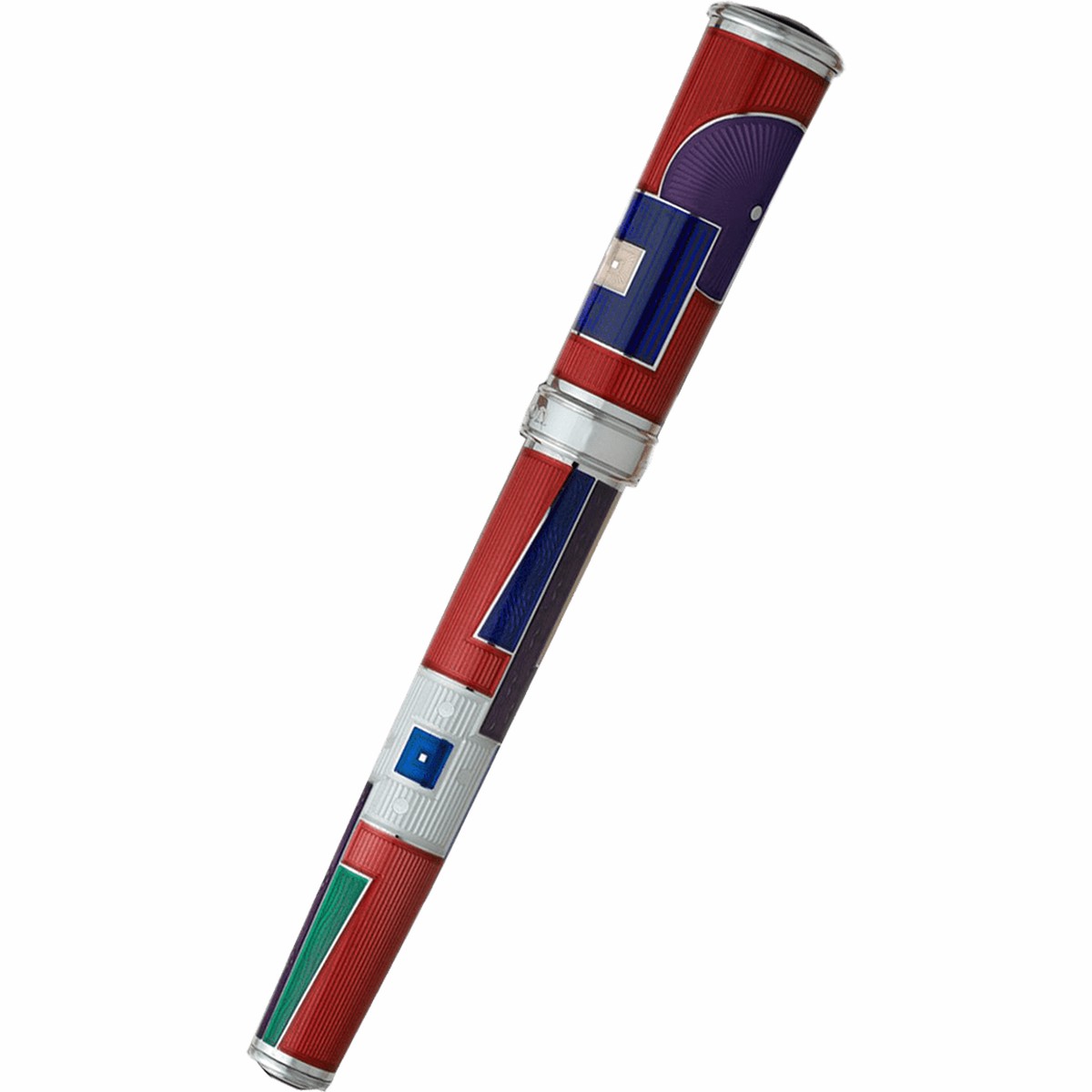 David Oscarson 15th Anniversary/American Art Deco Rollerball Pen – Translucent Ruby Red