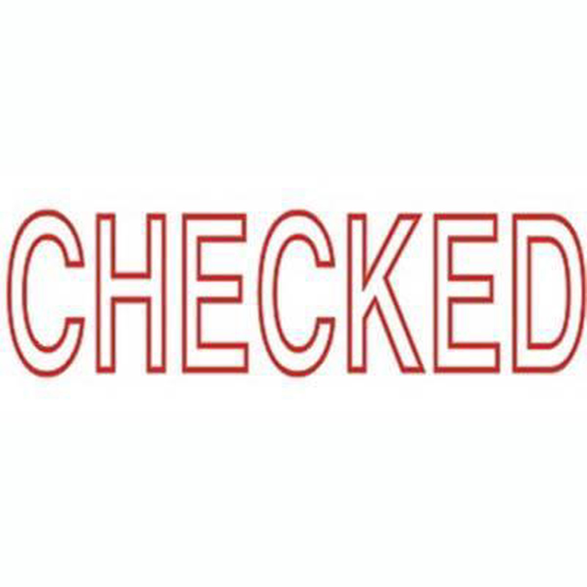 Deskmate Pre-Inked Stamp Checked Red