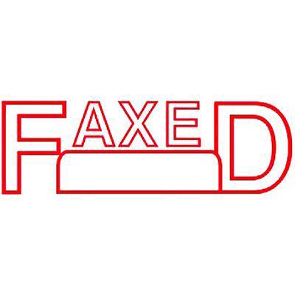 Deskmate Pre-Inked Stamp Faxed Date Red