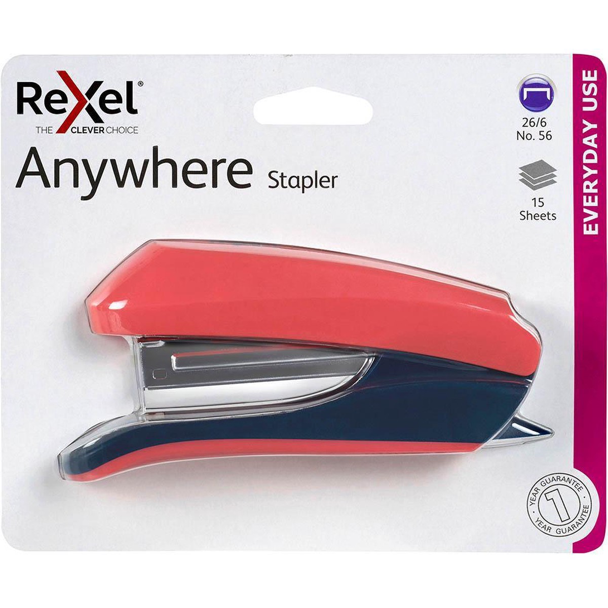 Rexel Anywhere Stapler Pink