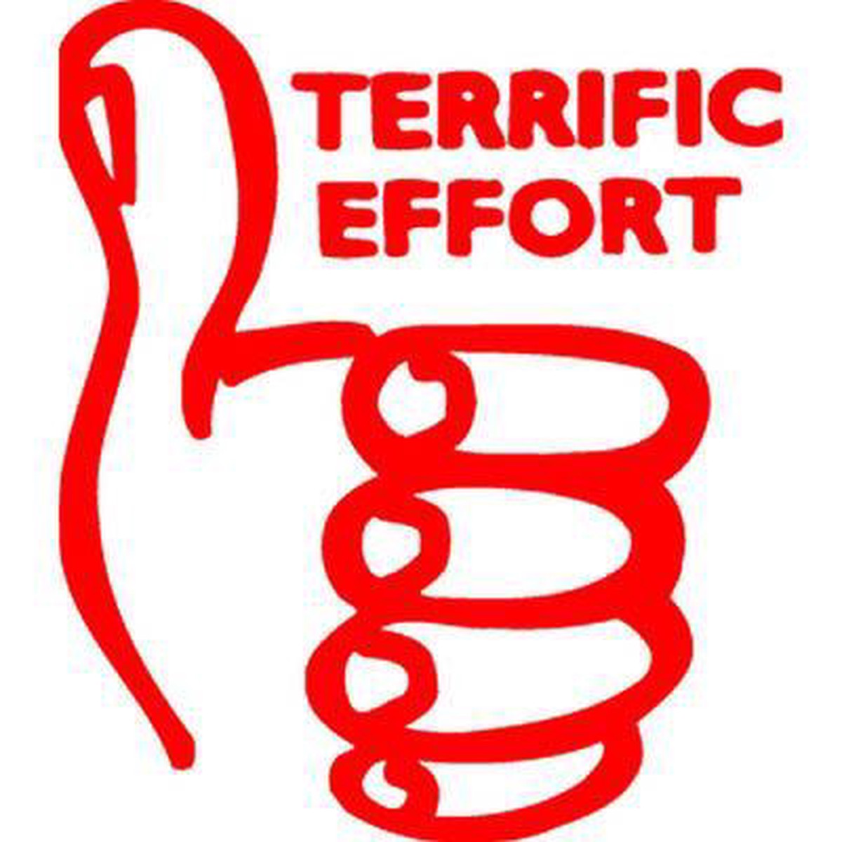 Xstamper 11432 Merit Stamp Teriffic Effort Red