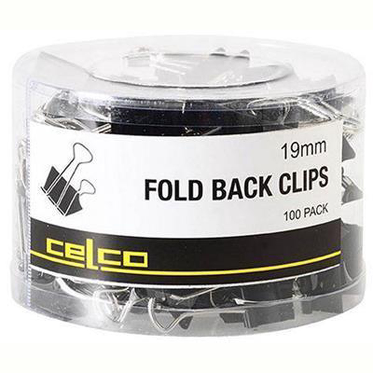 Celco Foldback Clip 19Mm Pack 100