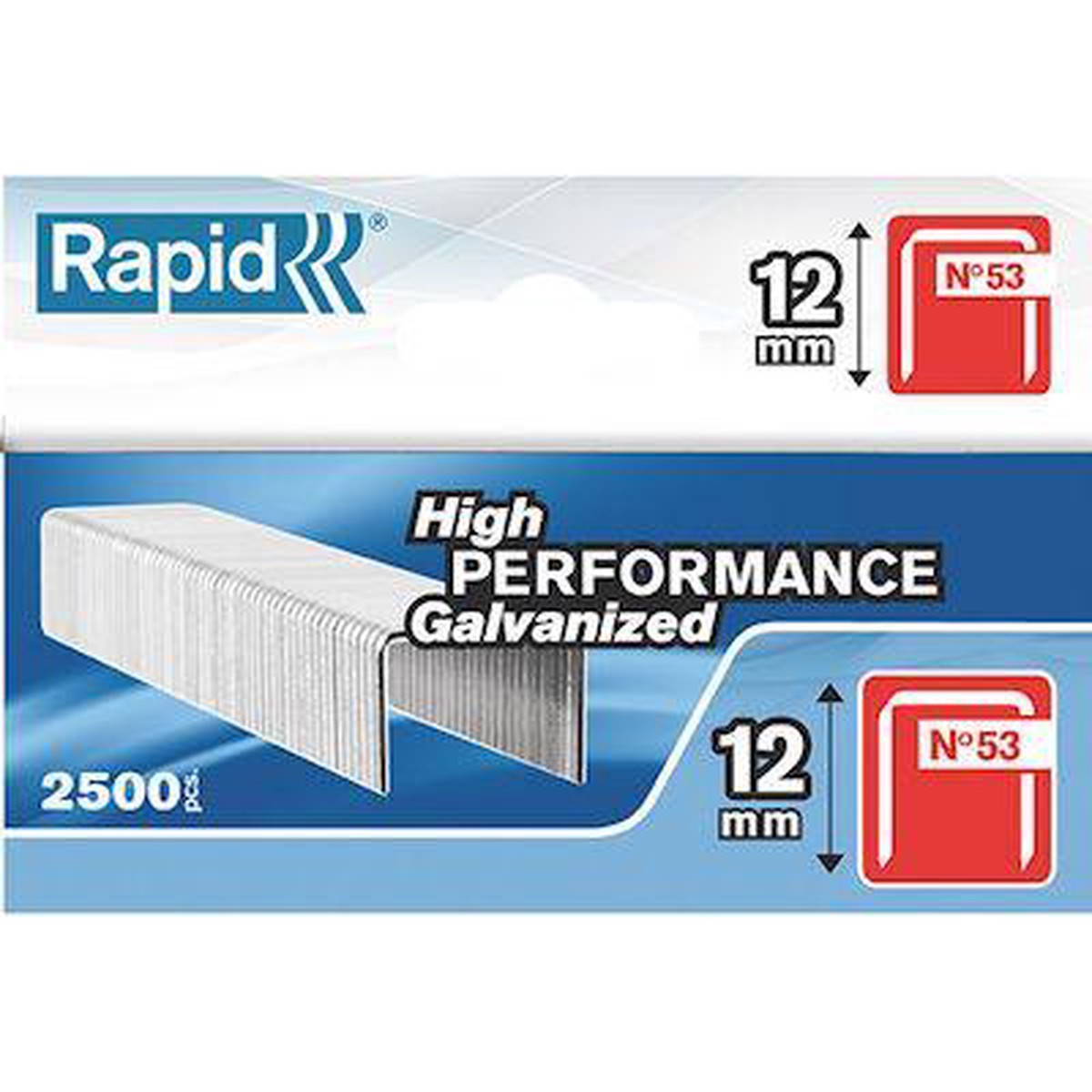 Rapid High Performance Staples 53/12 Box 2500
