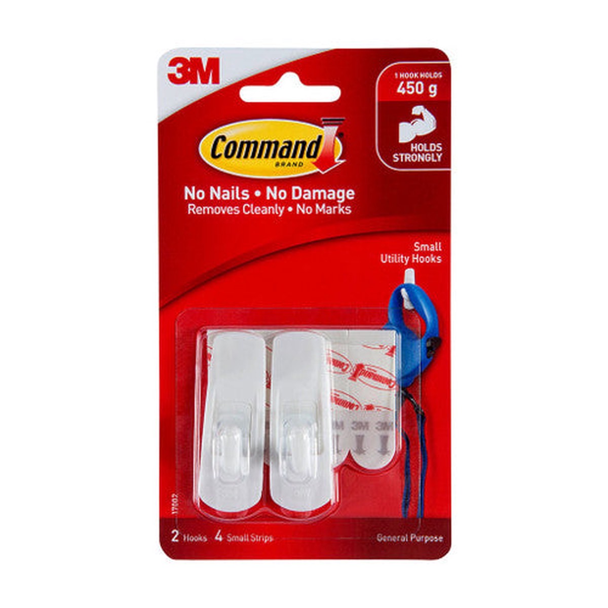 Command Hooks Small White 2 Pack (450g)