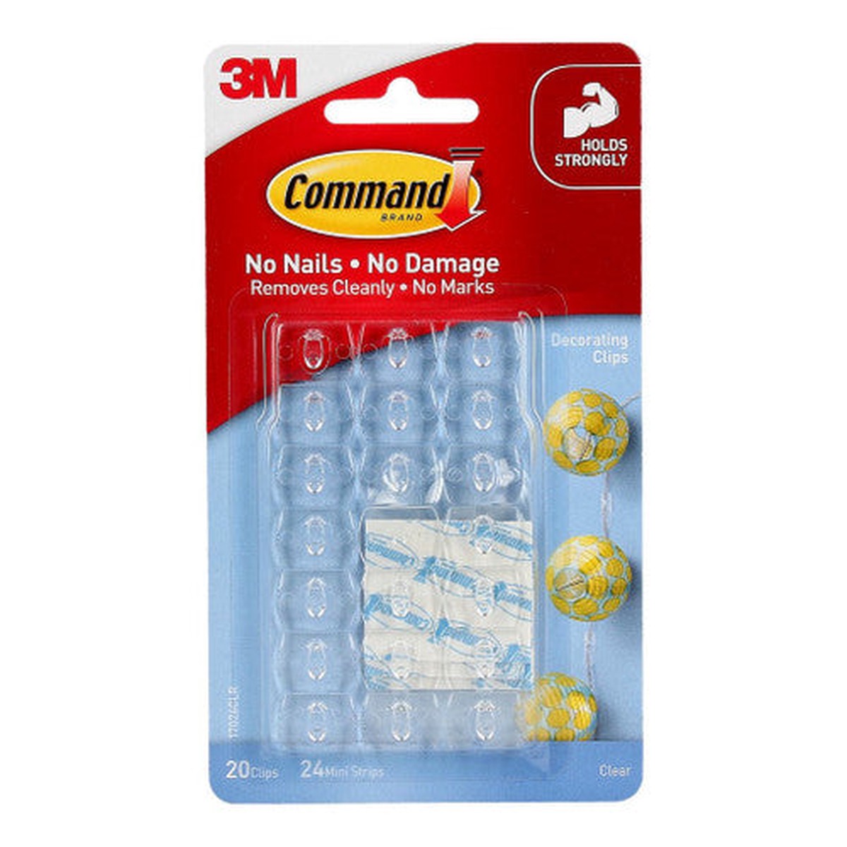 Command Decorating Clips Clear 20 Pack