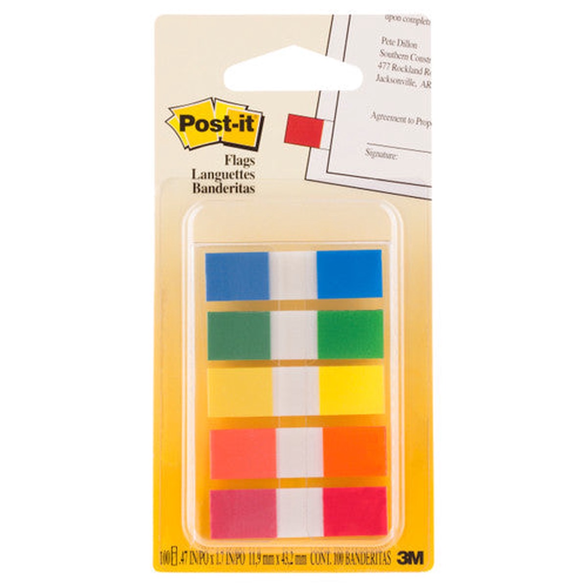 Post-it Mini Flags 5 Colours 12 x 45mm 683-5CF