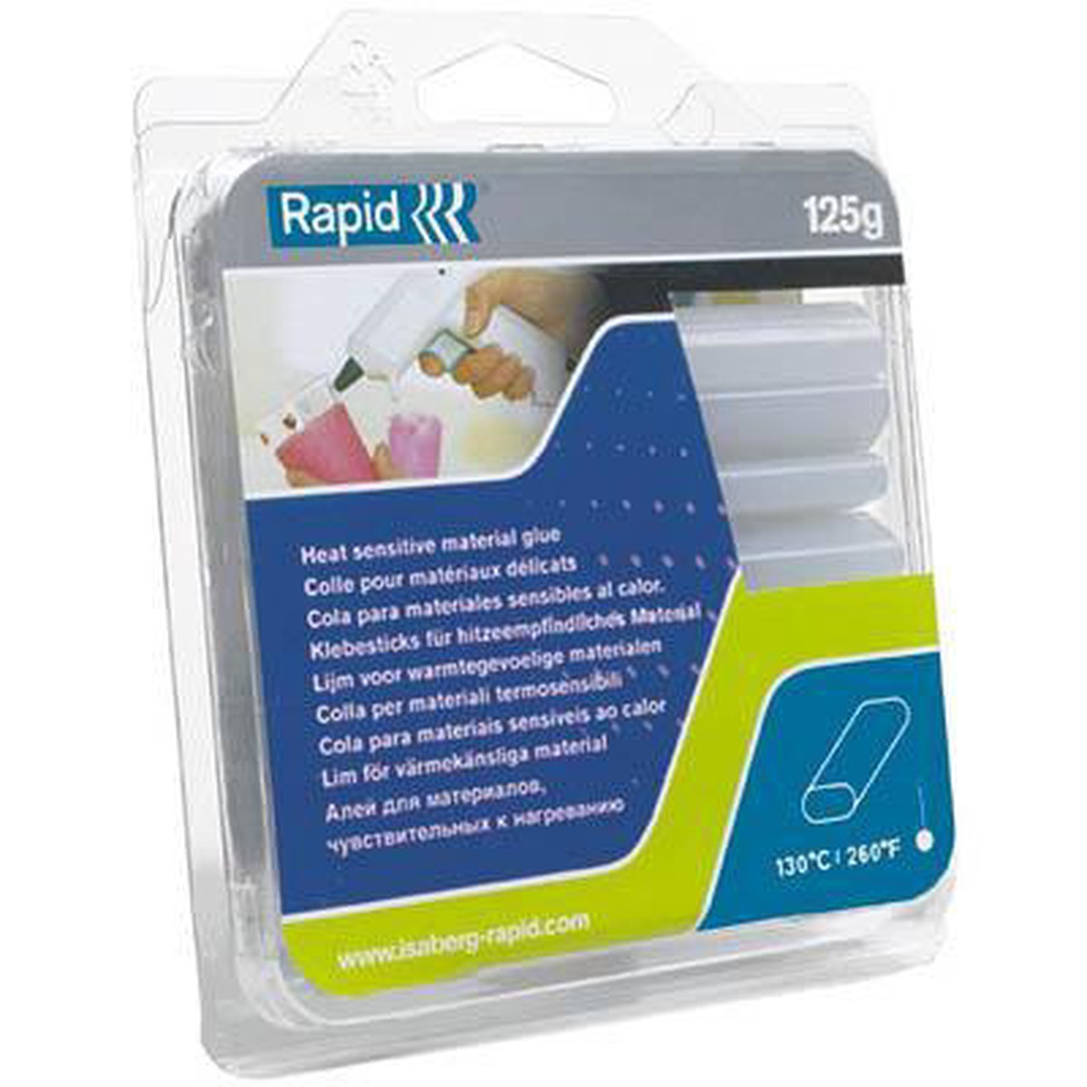Rapid Oval Glue Sticks Transparent Pack 18