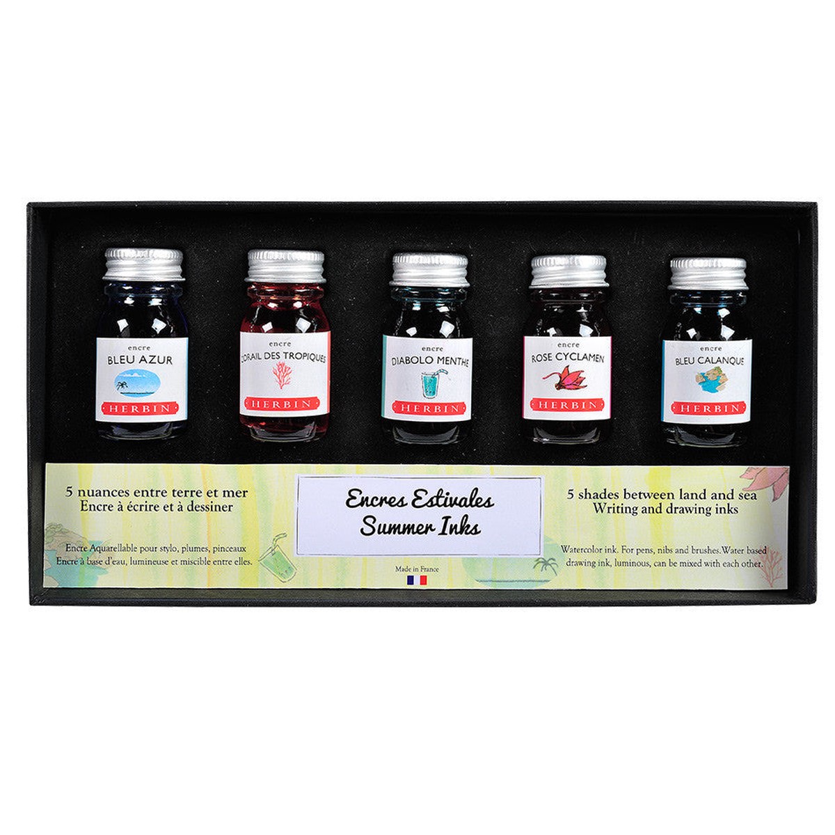 Herbin Seasons 5 Piece Assorted Ink Set Summer