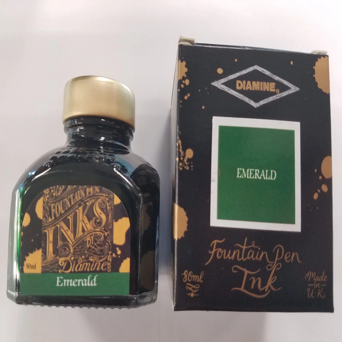 Diamine Ink Bottle – Emerald – 80 ml